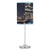 View of New York's Brooklyn bridge reflection Table Lamp (Back)