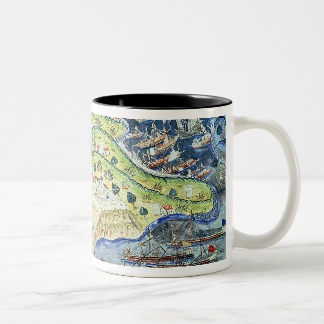 View of Nice, from the 'Suleymanname' Two-Tone Coffee Mug (Right)