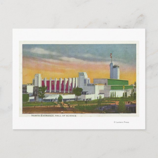 View of North Entrance, Hall of Science Postcard (Front)