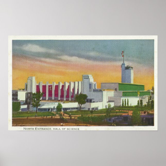 View of North Entrance, Hall of Science Poster (Front)