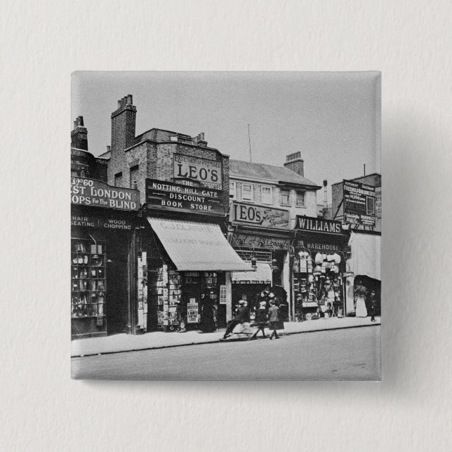 View of Notting Hill Gate, c.1913 Pinback Button (Front)
