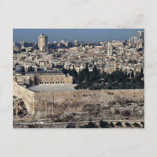 View of Old City from Mount of Olives, Jerusalem, Postcard