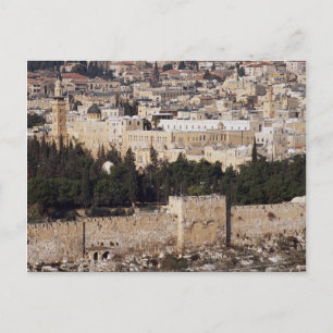 View of Old City from the Mount of Olives, Jerusal Postcard