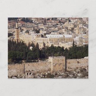 View of Old City from the Mount of Olives, Jerusal Postcard