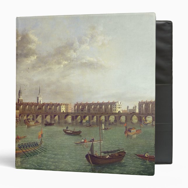 View of Old London Bridge Binder (Front/Inside)