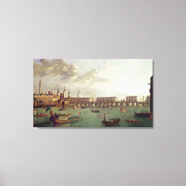 View of Old London Bridge Canvas Print (Front)