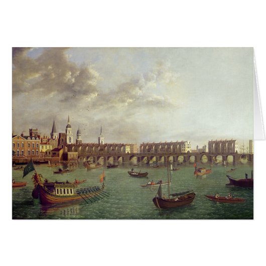 View of Old London Bridge Cards (Front Horizontal)