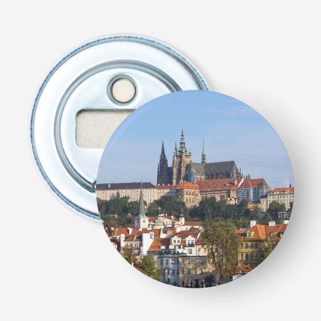 View of old town and Prague castle, Czech Republic Bottle Opener (Front)