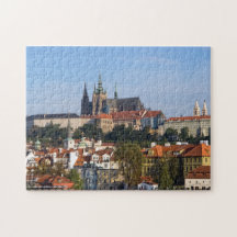 View of old town and Prague castle, Czech Republic
