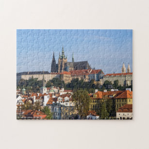 View of old town and Prague castle, Czech Republic Jigsaw Puzzle