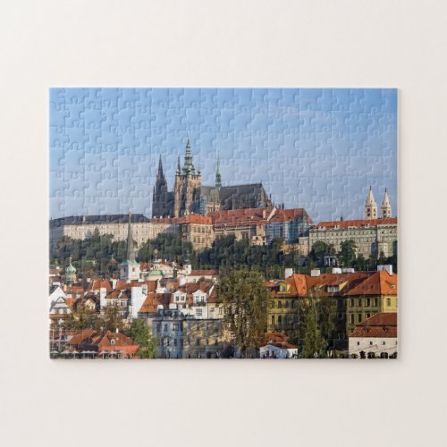View of old town and Prague castle Czech Republic Jigsaw Puzzle