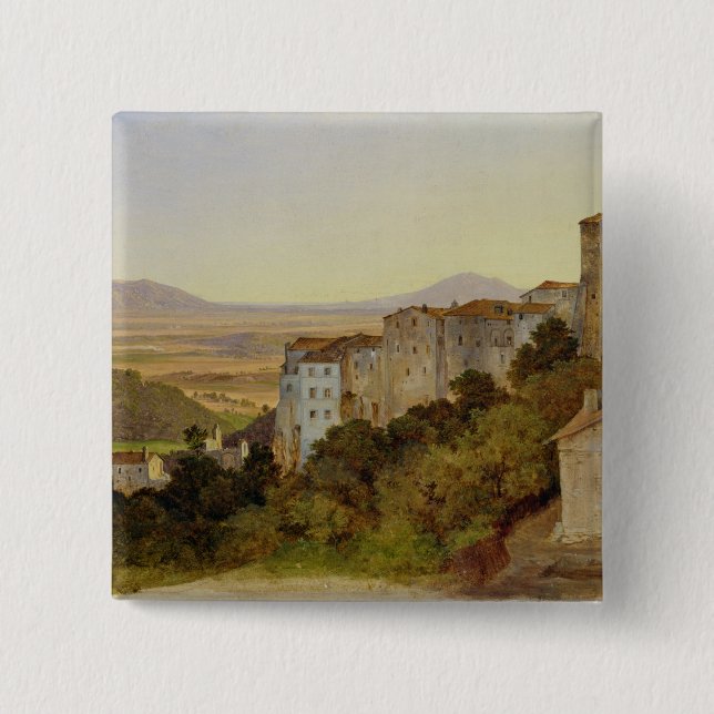 View of Olevano, 1821-24 Button (Front)