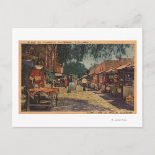 View of Olvera St. (El Paso de Los Angeles) Postcard