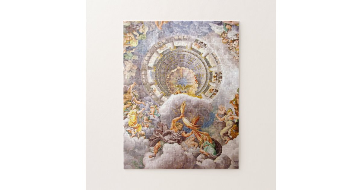 View Of Olympus Home Gods Fresco By Giulio Romano Jigsaw
