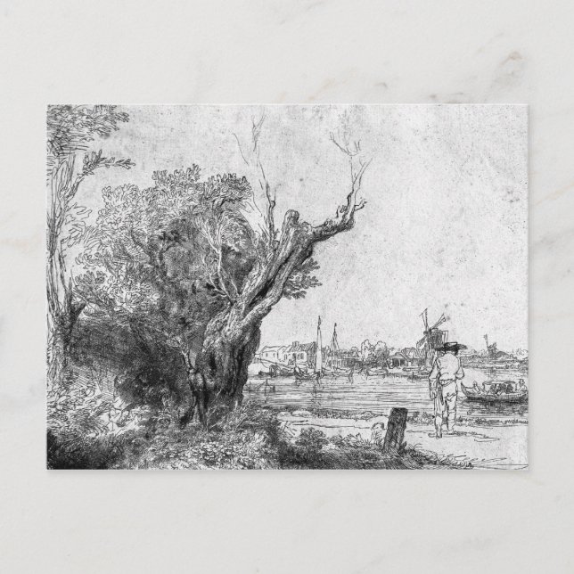 View of Omval, near Amsterdam, 1645 Postcard (Front)