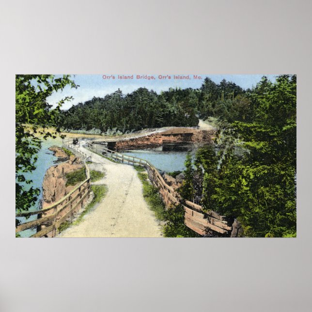 View of Orr's Island Bridge Poster (Front)