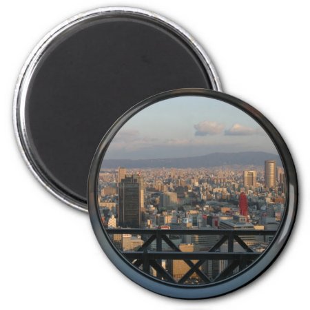 View Of Osaka Japan From Umeda Sky Building Magnet