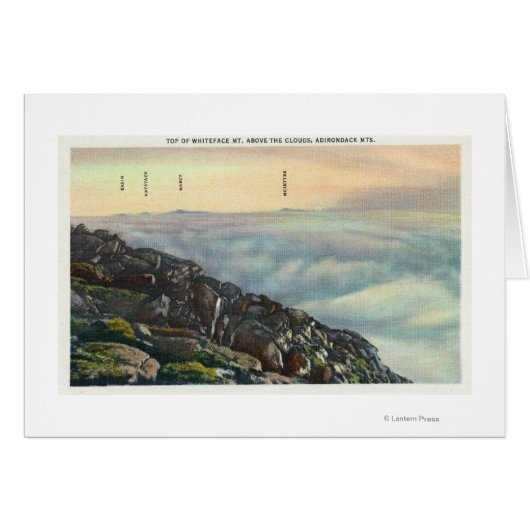 View of Other Adirondack Mts above the Clouds Cards (Front Horizontal)