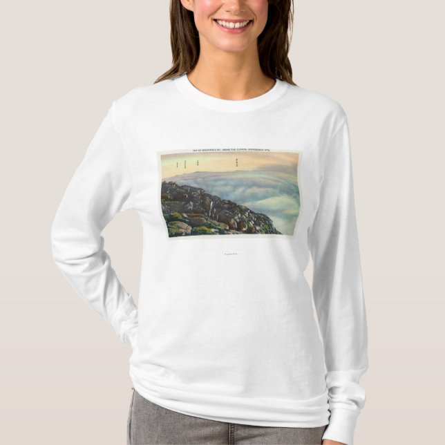 View of Other Adirondack Mts above the Clouds T-Shirt (Front)