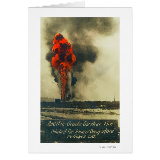 View of Pacific Crude Gusher FireFellows, CA Cards (Front)