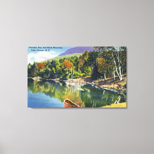 View of Paradise Bay and Black Mountain from Canvas Print (Front)