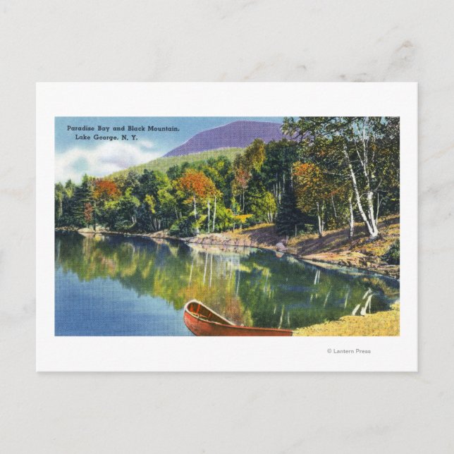 View of Paradise Bay and Black Mountain from Postcard (Front)