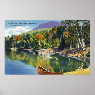 View of Paradise Bay and Black Mountain from Poster