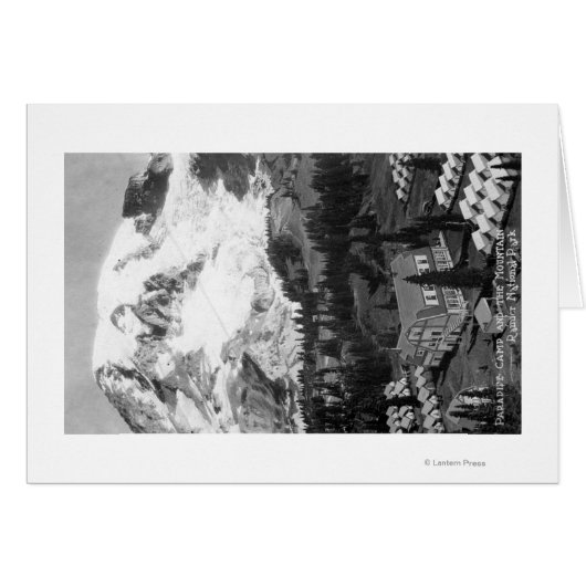 View of Paradise Camp and Mt Rainier Cards (Front Horizontal)
