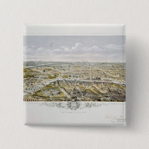 View of Paris from Bois de Boulogne Pinback Button