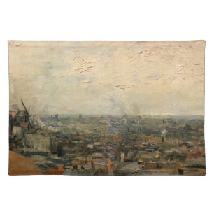 View of Paris from Montmartre by Vincent van Gogh Cloth Placemat