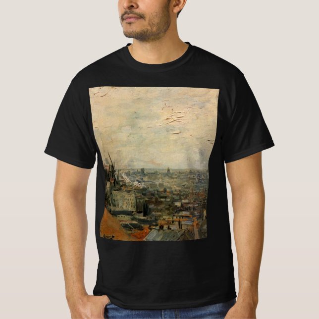 View of Paris from Montmartre by Vincent van Gogh T-Shirt (Front)