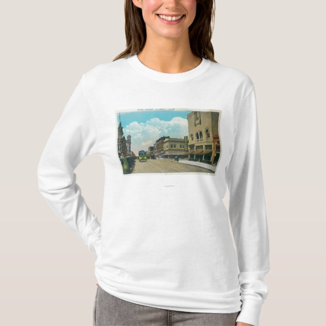 View of Park Street, Street CarAlameda, CA T-Shirt (Front)
