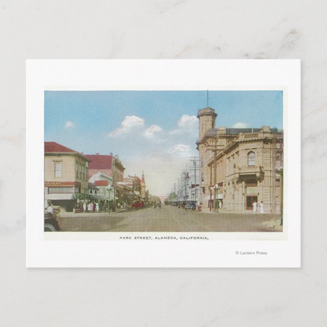 View of Park StreetAlameda, CA 2 Postcard (Front)