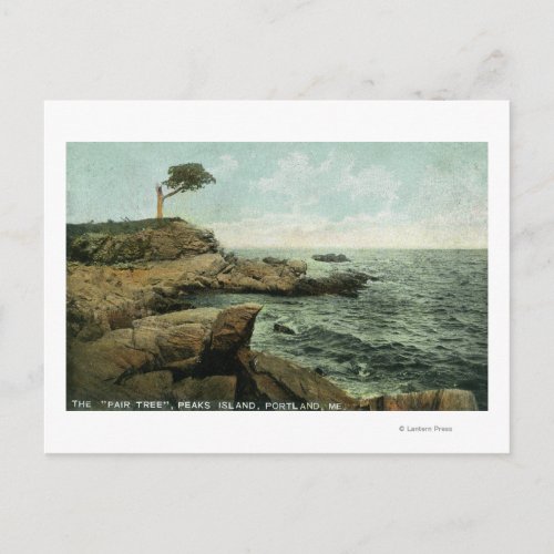 View of Peaks Island and the Pair Tree Postcard