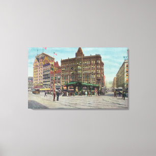 View of Pergola in Pioneer Square Canvas Print