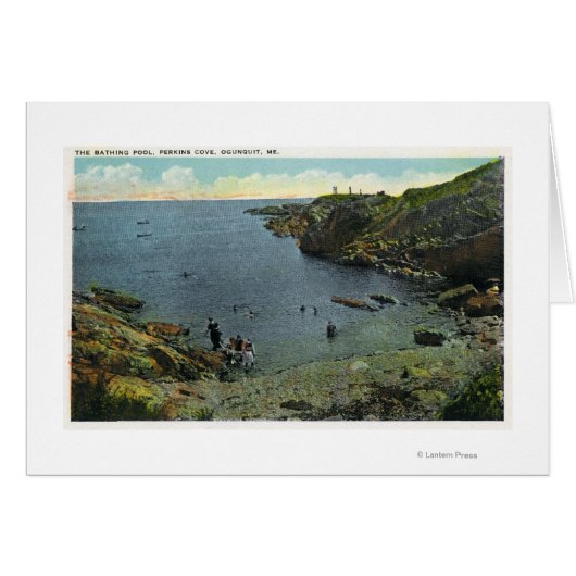 View of Perkins Cove, Swimming Scene Cards (Front Horizontal)