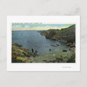View of Perkins Cove, Swimming Scene Postcard