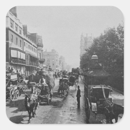 View of Piccadilly c1900 Square Sticker