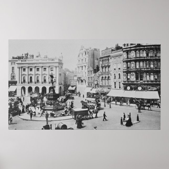 View of Piccadilly Circus, c. 1900 Poster (Front)