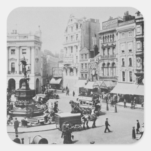 View of Piccadilly Circus c 1900 Square Sticker
