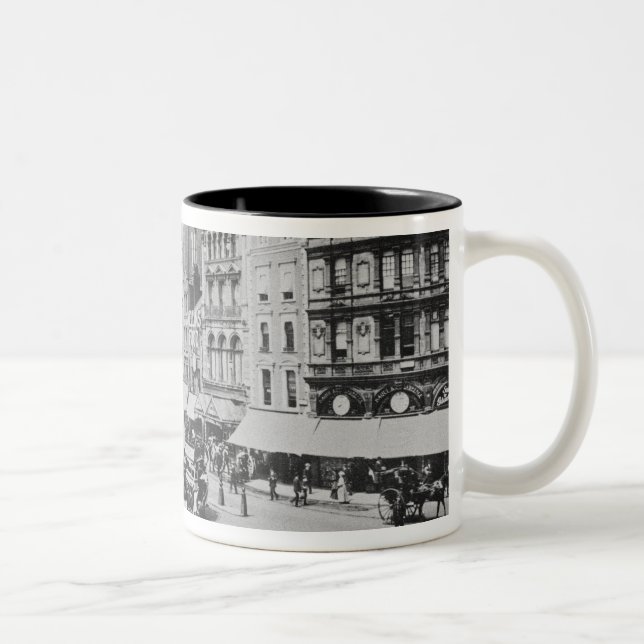 View of Piccadilly Circus, c. 1900 Two-Tone Coffee Mug (Right)