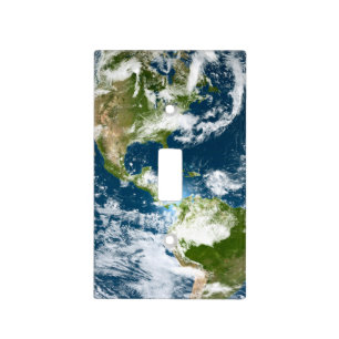 View of planet Earth from outer space Light Switch Cover