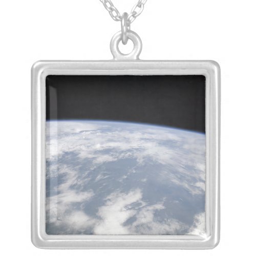View of planet Earth from space Silver Plated Necklace