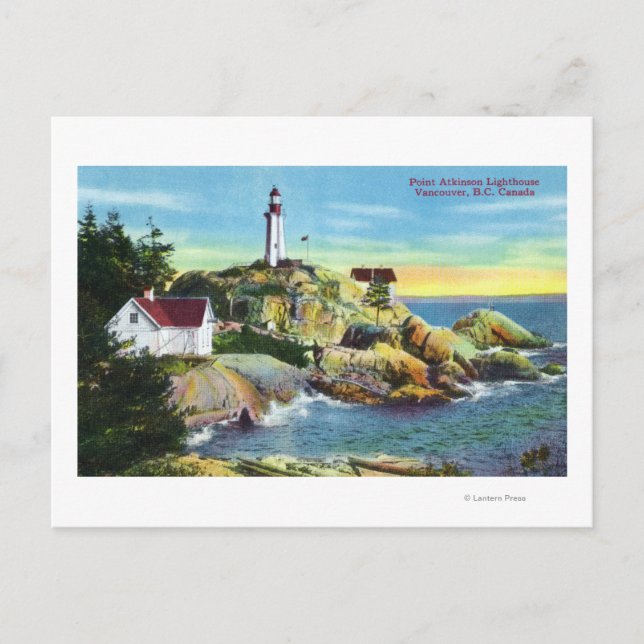 View of Point Atkinson Lighthouse 2 Postcard (Front)