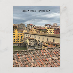 View of Ponte Vecchio, Florence Italy  Postcard