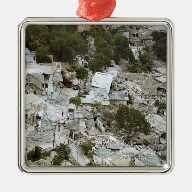 View of Port-au-Prince, Haiti Metal Ornament (Front)