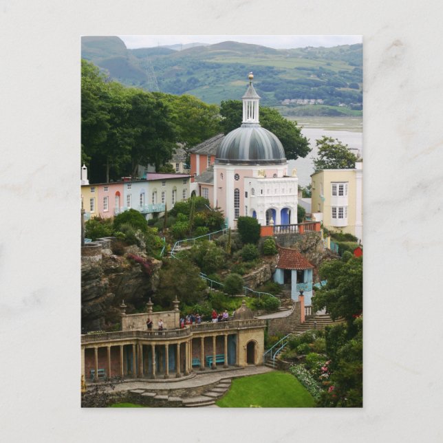 View of Portmeirion Estuary Gwynedd, North Wales Postcard (Front)