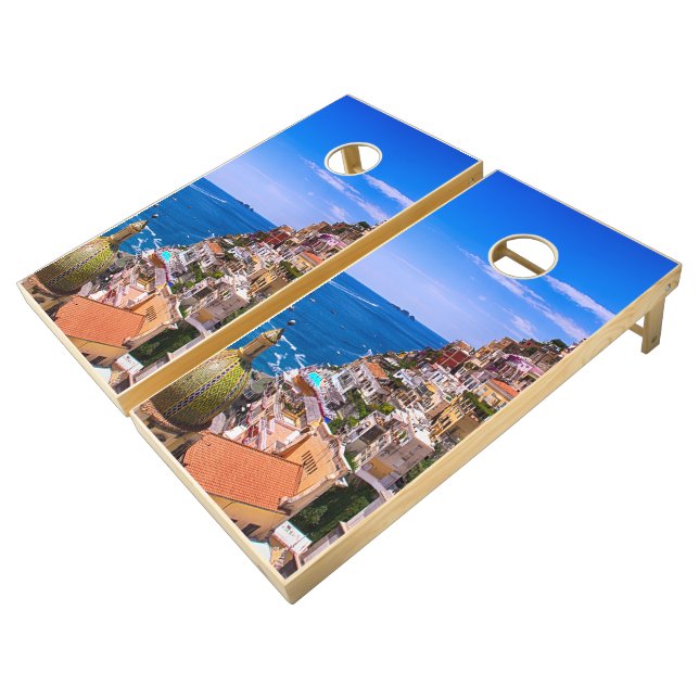 View Of Positano, Italy  Cornhole Set (Angled)