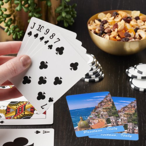 View Of Positano Italy   Poker Cards