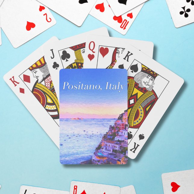View Of Positano, Italy   Poker Cards (Creator Uploaded)
